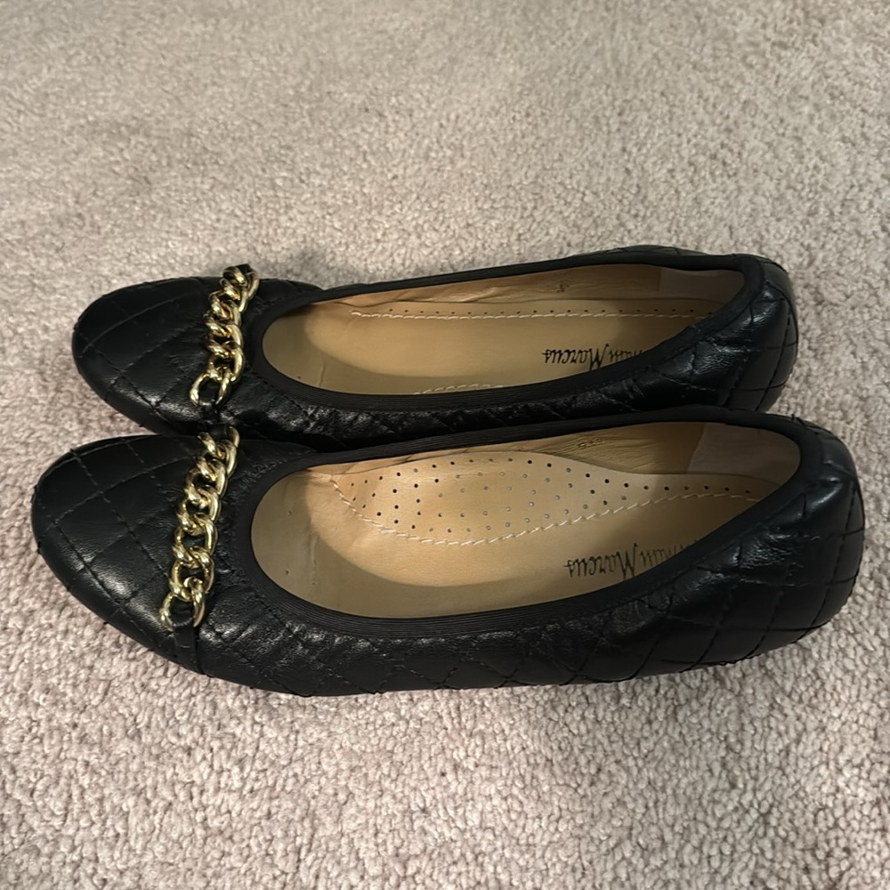 Classic Quilted Leather Ballet Flats Neiman Marcus Size 8 1/2 M. NEW - Picture 5 of 7